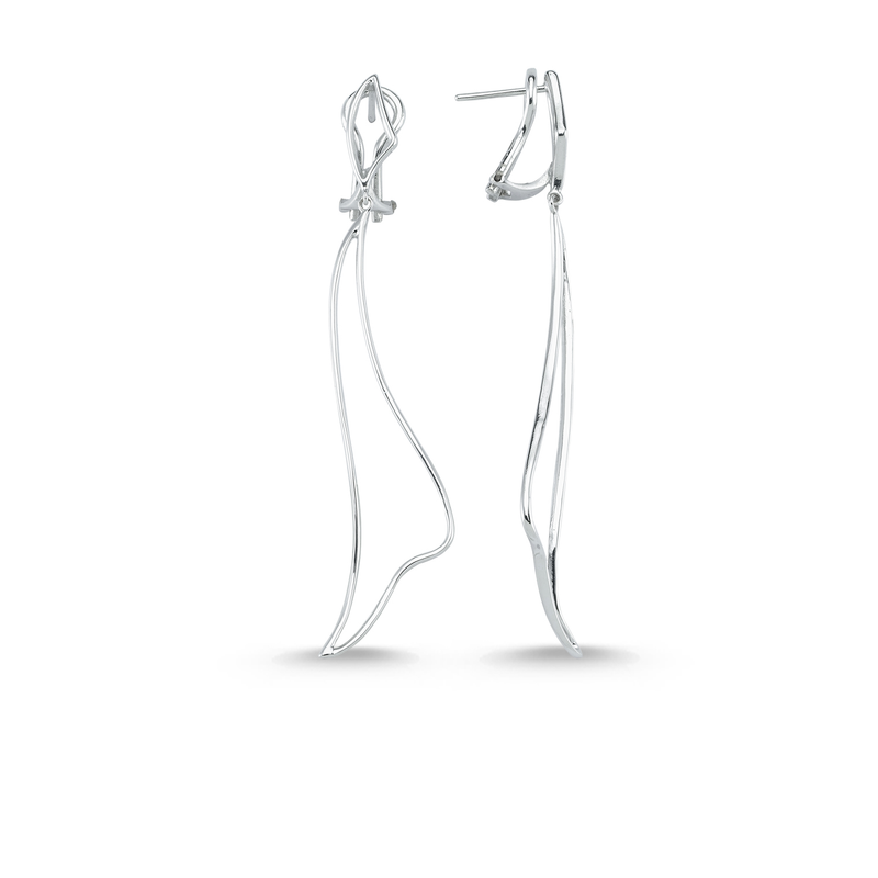 Everyday white gold online earrings